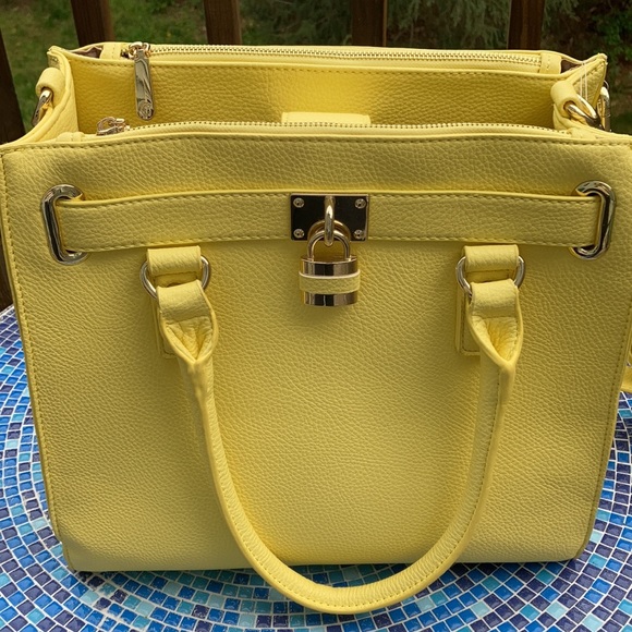 NWT Charming Charlie Faux Leather Yellow Purse